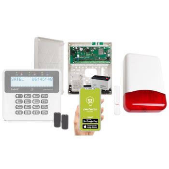 ZESTAW ALARMOWY SATEL PERFECTA 64 M OPU-3P + PRF-LCD-A2 + SYRENA TI700 + ACU-280